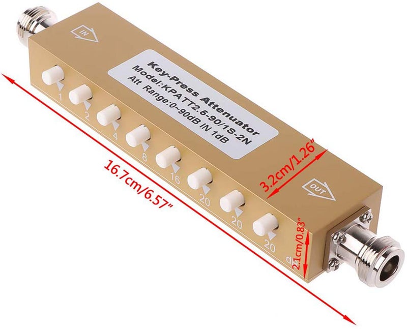 BECEN (N) Female to Female 50 ohm Push-Button Step attenuator,Key-Press Attenuator,DC to 2.5GHz (90db) - Image 3